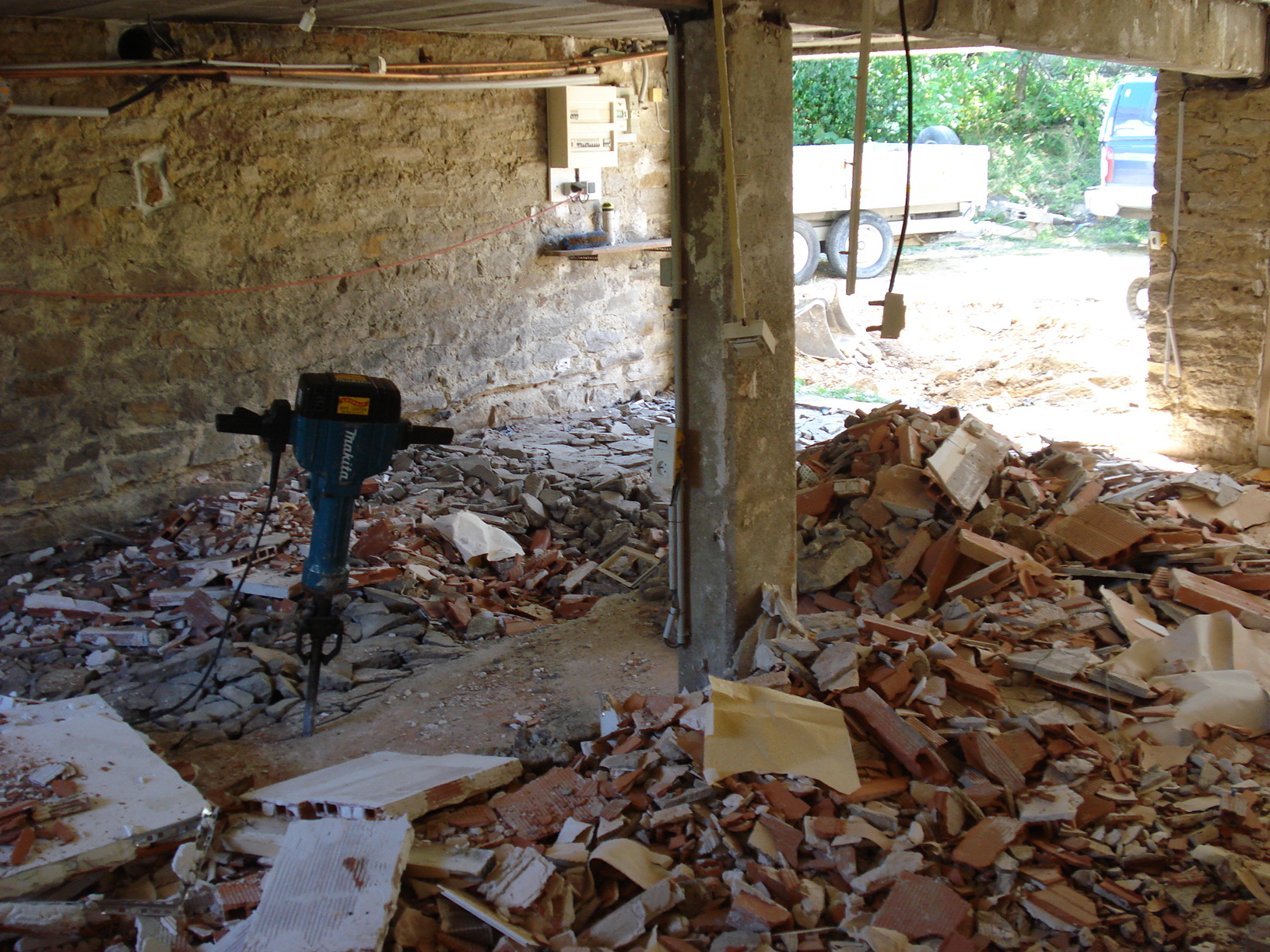 Démolition à Donville-les-Bains