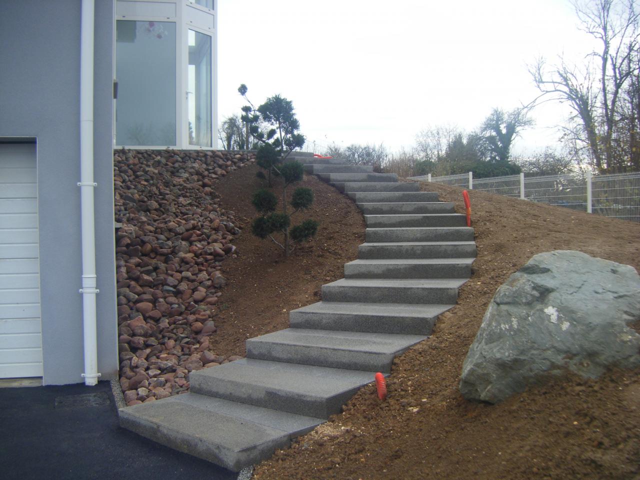 Création d'escalier en béton à Pirou